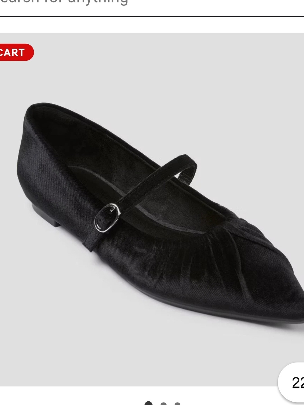 Black Velvet Mary Jane Flats NIB size 9- Women Shoes